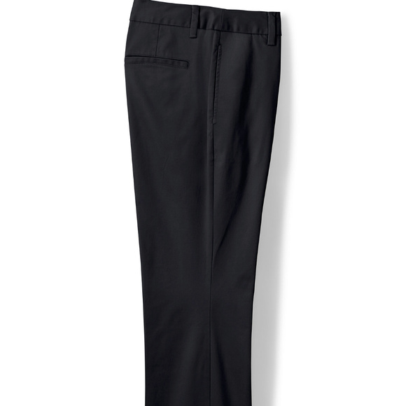 Lands' End Mid-Rise Trouser Leg Pants Black NWT - Picture 1 of 4